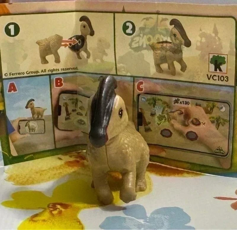 Toy Figure Kinder Natoons Parasaurolophus - VC103 Kinder #Kindermv